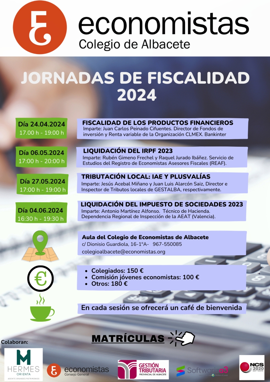 JORNADAS DE FISCALIDAD 2024. ¡Bonificables en seguros sociales!