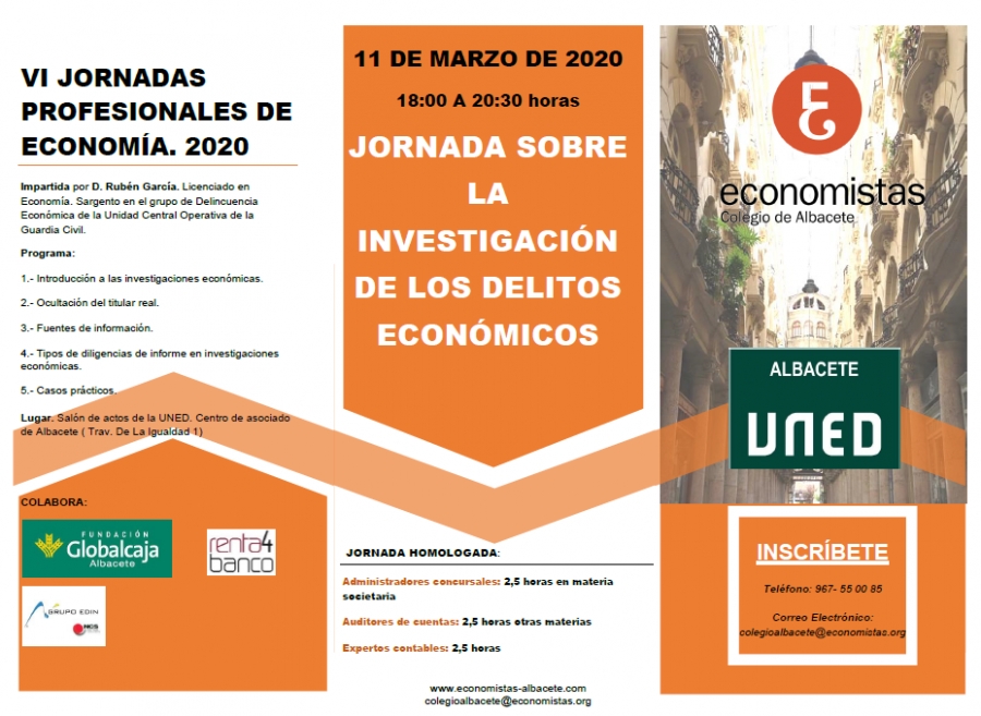 VI JORNADAS PROFESIONALES DE ECONOMÍA 2020