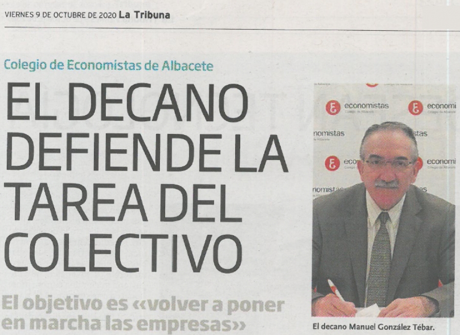 Artículo publicado en el Diario de La Tribuna de Albacete. 9 de octubre de 2020