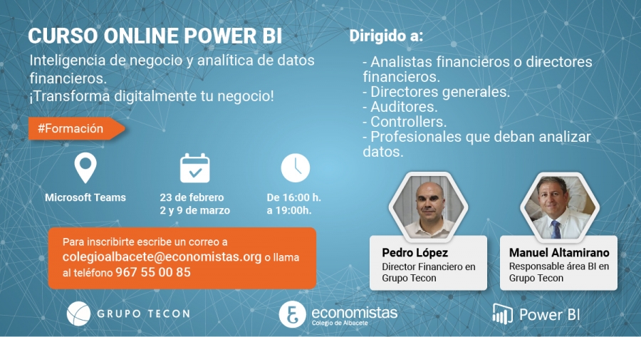 Curso online Power BI: Inteligencia de negocio y analítica de datos para financieros ¡Inscríbete y aprovecha la oportunidad!