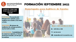 FORMACIÓN HOMOLOGADA PARA AUDITORES DE CUENTAS (SEPTIEMBRE 2022)